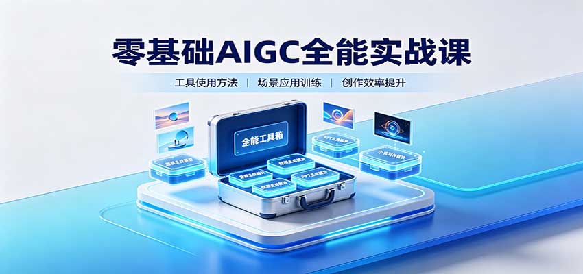零基础AIGC全能实战课:覆盖绘画、影音、PPT、小说多场景AI创作-777网创网