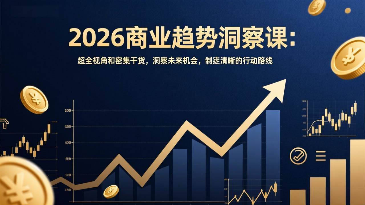 （17329期）2026商业趋势洞察课：超全视角和密集干货，洞察未来机会，制定清晰的行动路线-777网创网