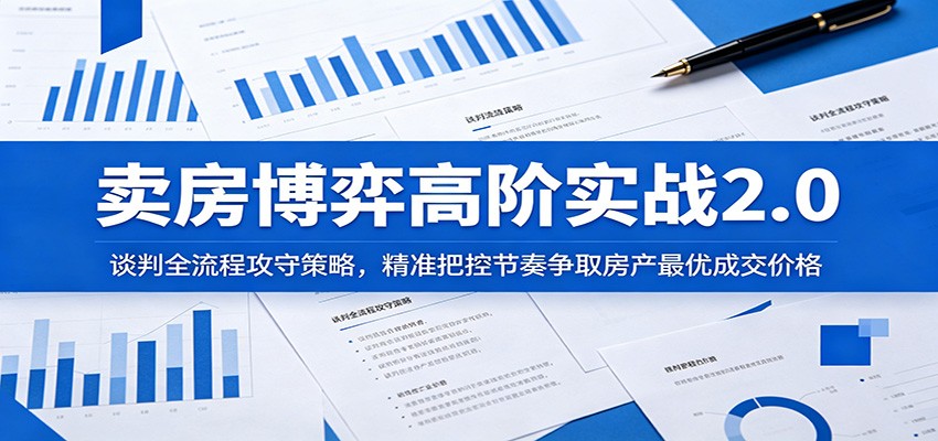 卖房博弈高阶实战2.0：谈判全流程攻守策略，精准把控节奏争取房产最优成交价格-777网创网