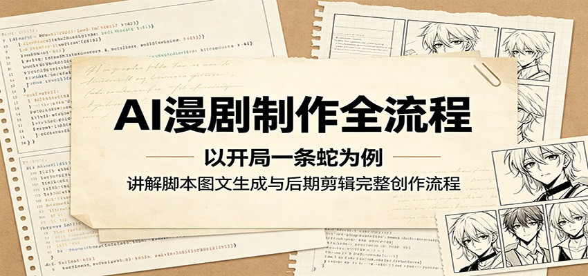 AI漫剧制作全流程：以开局一条蛇为例，讲解脚本图文生成与后期剪辑完整创作流程-777网创网
