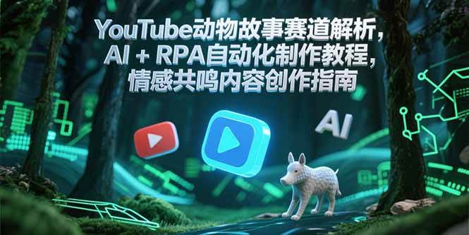 （15174期）YouTube动物故事赛道解析，AI+RPA自动化制作教程，情感共鸣内容创作指南-777网创网