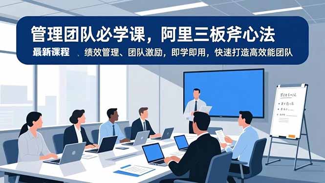 管理团队必学课,阿里三板斧心法、绩效管理、团队激励,即学即用,快速打造高效能团队-777网创网