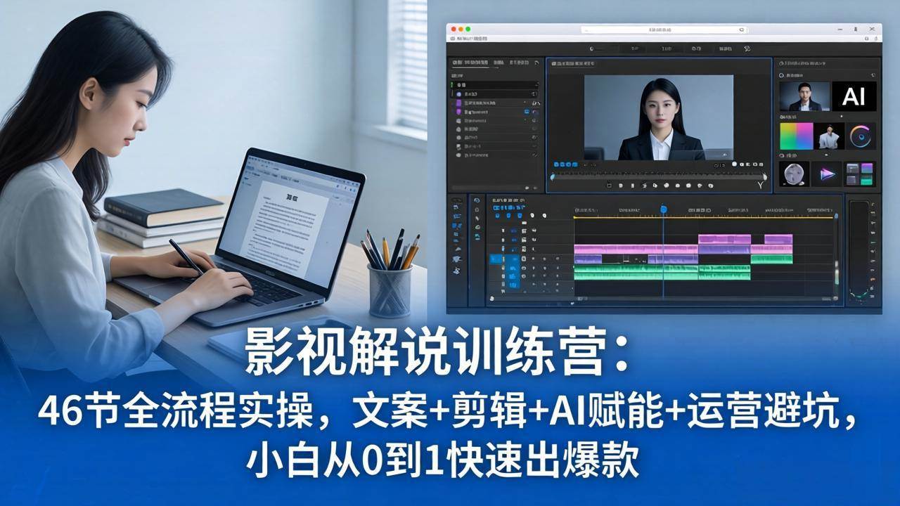 (18053期)影视解说特训营:46节全流程实操,文案+剪辑+AI赋能+运营避坑,小白从0到1快速出爆款 (18053期)影视解说特训营:46节全流程实操,文案+剪辑+AI赋能+运营避坑,小白从0到1快速出爆款