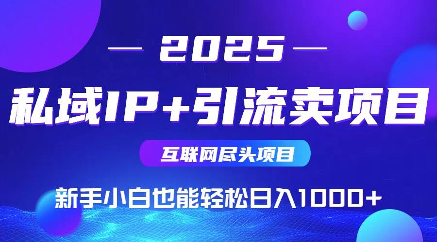 （15531期）2025网创尽头项目，私域IP+引流，新手小白也能在家日入1000+-777网创网
