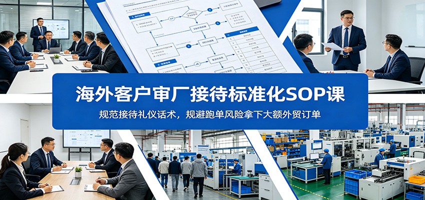 海外客户审厂接待标准化SOP课：规范接待礼仪话术，规避跑单风险拿下大额外贸订单-777网创网