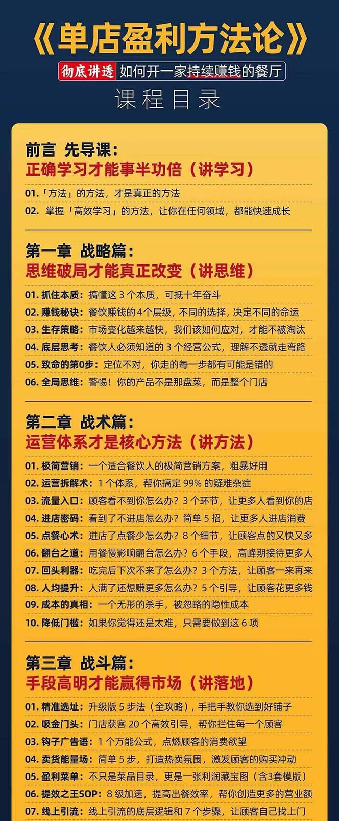 （11277期）餐饮店盈利实操方法：教你怎样开一家持续能赚钱的餐厅（25节）-777网创网