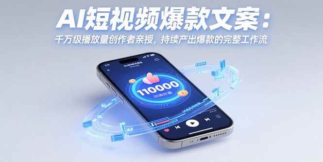 （15569期）AI短视频爆款文案：千万级播放量创作者亲授，持续产出爆款的完整工作流-777网创网