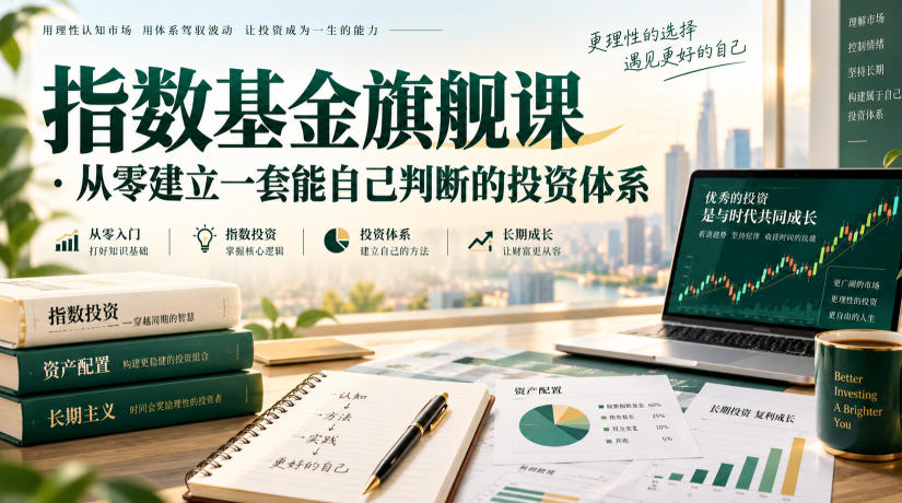 指数基金旗舰课·从零建立一套能自己判断的投zi体系-777网创网