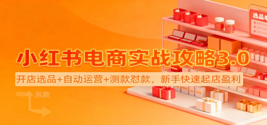 小红书电商实战攻略3.0:开店选品+自动运营+测款怼款,新手快速起店盈利 小红书电商实战攻略3.0:开店选品+自动运营+测款怼款,新手快速起店盈利