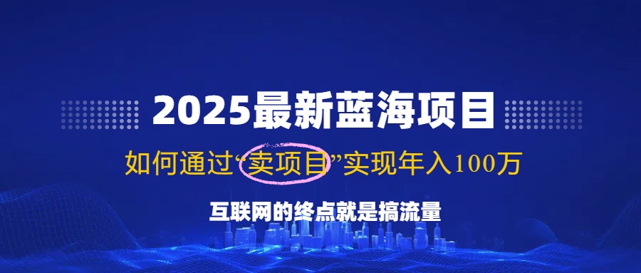 （14305期）2025最新蓝海项目，零门槛轻松复制，月入10万+，新手也能操作！-777网创网