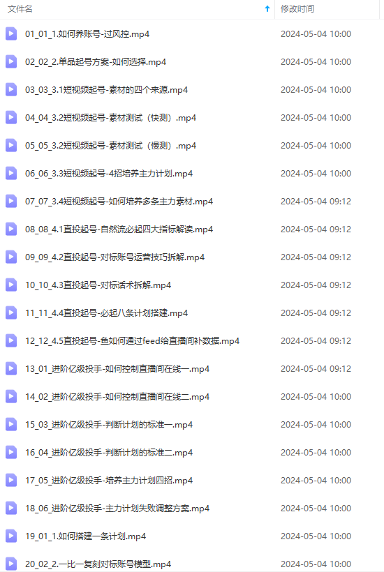 图片[1]-（10297期）2024单品正价起号，直播素材投流选品：选品课+投流课+素材课+卡首屏/100节-777网创网