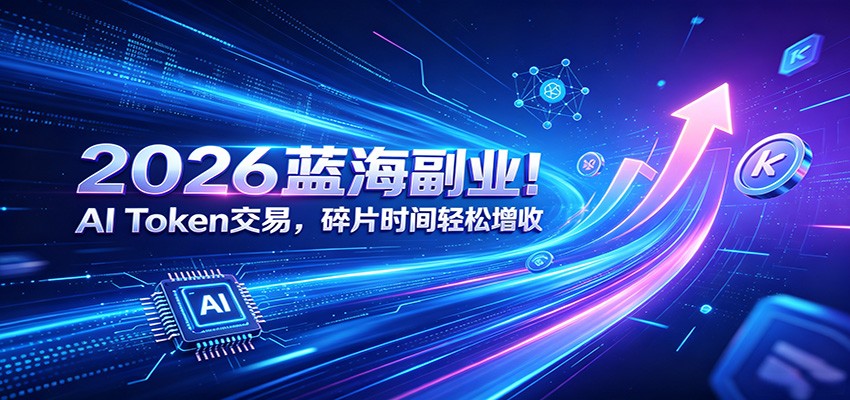 2026蓝海副业！AI Token交易，碎片时间轻松增收-777网创网