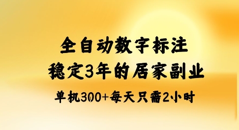 全自动数字标注,稳定3年的蓝海项目,居家也能矩阵开干的副业,单机日入3张+【揭秘】-777网创网