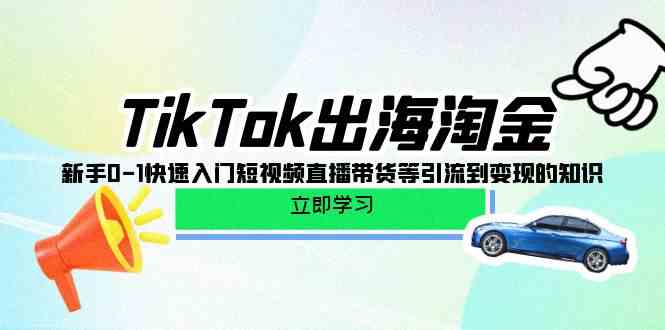（10035期）TikTok-出海淘金，新手0-1快速入门短视频直播带货等引流到变现的知识-777网创网