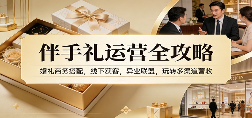 伴手礼运营全攻略:婚礼商务搭配,线下获客,异业联盟,玩转多渠道营收 伴手礼运营全攻略:婚礼商务搭配,线下获客,异业联盟,玩转多渠道营收