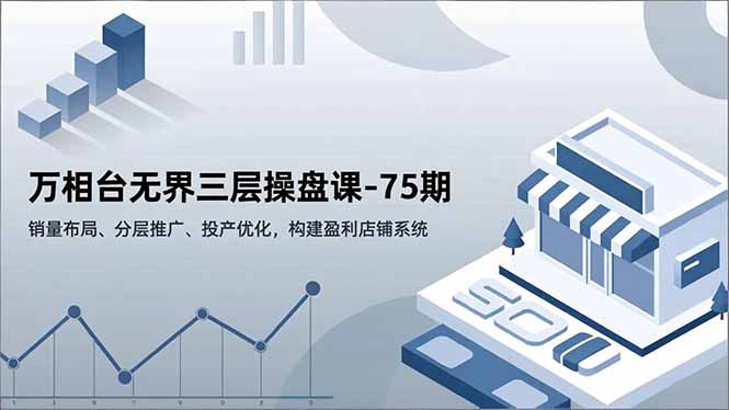 万相台无界三层操盘课-75期,销量布局、分层推广、投产优化,构建盈利店铺系统-777网创网