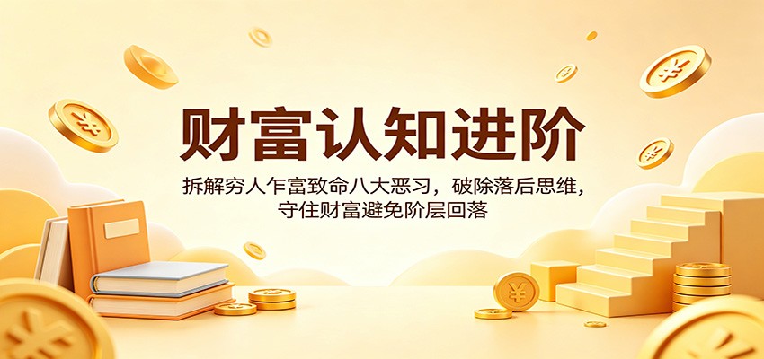 财富认知进阶：拆解穷人乍富致命八大恶习，破除落后思维，守住财富避免阶层回落-777网创网