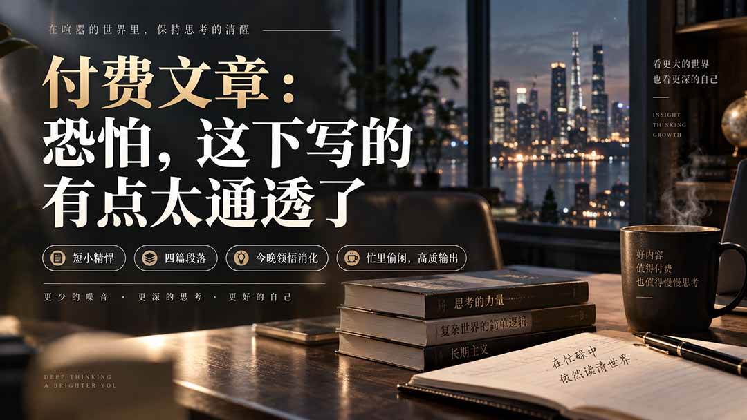 （20317期）灏泽付费文章：恐怕，这下写的有点太通透了-777网创网
