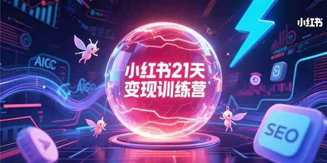 （15328期）小红书21天变现训练营，AIGC工具高效应用，SEO优化核心技巧-777网创网