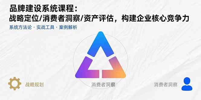 （15772期）品牌建设系统课程：战略定位/消费者洞察/资产评估，构建企业核心竞争力-777网创网