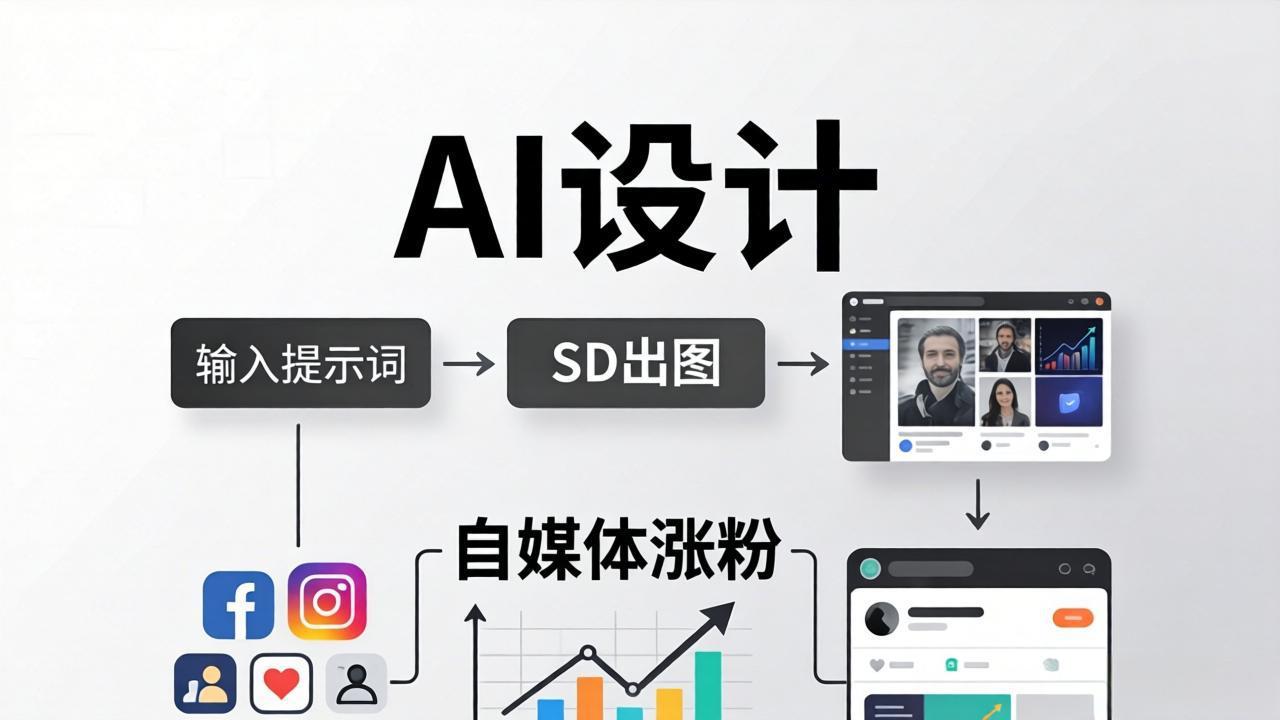 人人都是AI设计师:SD出图+自媒体涨粉一站教学,告别图文素材焦虑,AI设计让你轻松避开内卷-777网创网