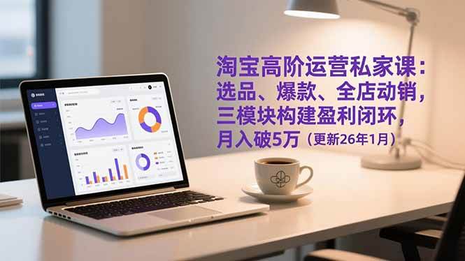 (17016期)淘宝高阶运营私家课:选品、爆款、全店动销,三模块构建盈利闭环,月入破5万(更新26年1月) (17016期)淘宝高阶运营私家课:选品、爆款、全店动销,三模块构建盈利闭环,月入破5万(更新26年1月)