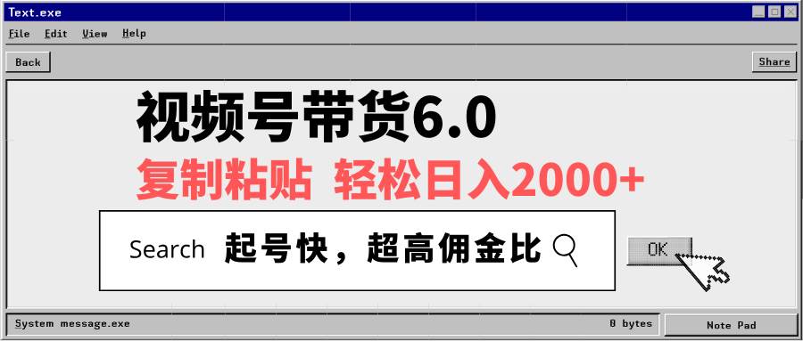 （14325期）视频号带货6.0，轻松日入2000+，起号快，复制粘贴即可，超高佣金比-777网创网